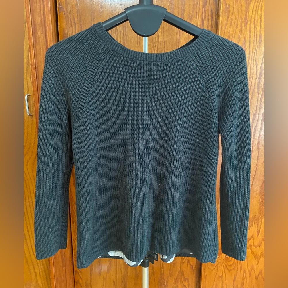 LOFT Charcoal Crew Neck Sweater